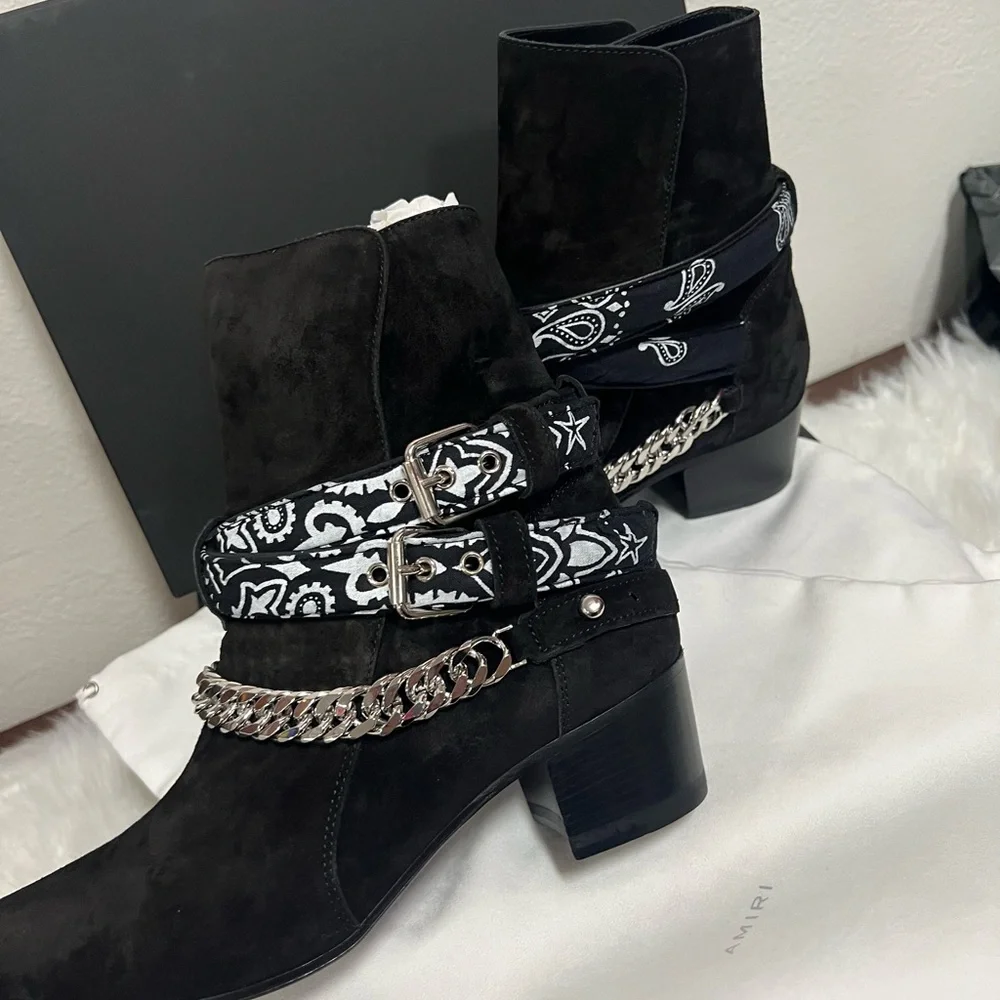 🌸 🔥💫AMIRI Bandana Buckle Boots - Picture 10 of 16